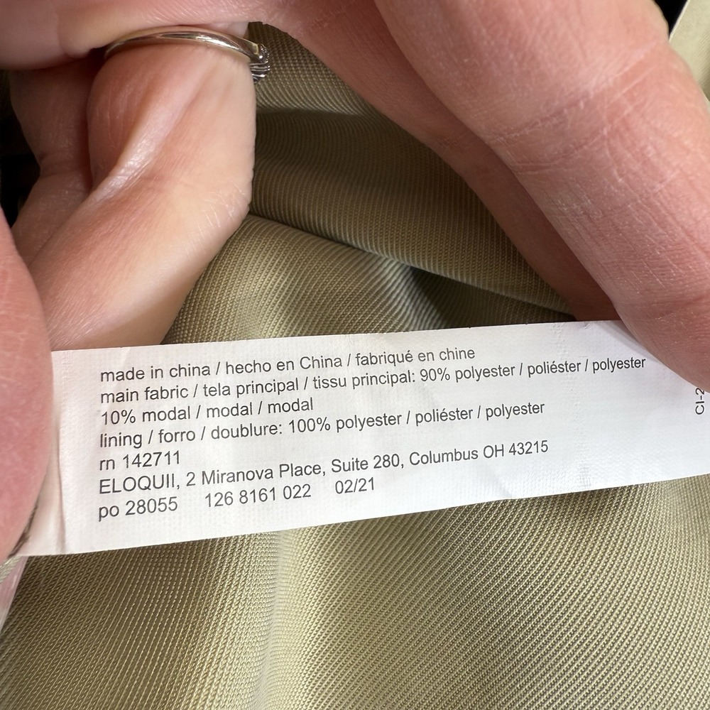 ELOQUII Women's Double Breasted Blazer Jacket Tan Plus Size 24‎ Career Business - Picture 7 of 8